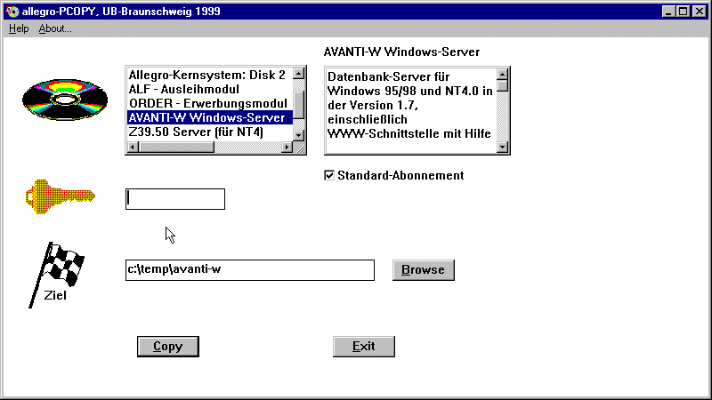 für <i>avanti</i>-Server kopieren